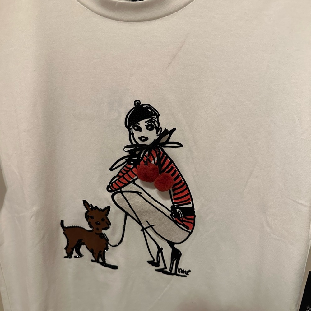 White Graphic Tee - Short Sleeve. Size Small.‎ NWT - Picture 4 of 12